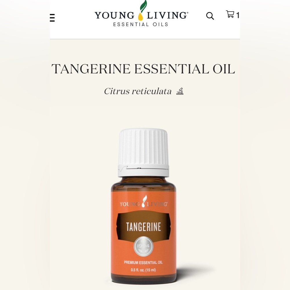 Young Living Tangerine Essential Oil, New, 15ml
